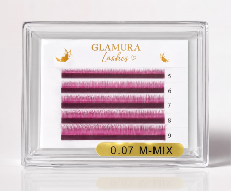 Gene Colorate - extensii-gene-colorate-fuchsia-m-mix-glamura-lashes