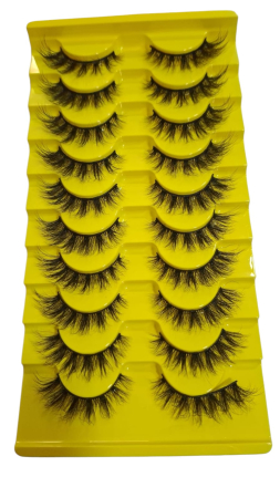 Smocuri de gene - gene-false-tip-banda-glamura-lashes-model-d205-volum-3d-10-perechi