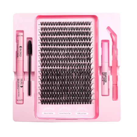 Kituri și Seturi Gene False - kit-complet-extensii-gene-diy-glamura-lashes-40d-mix-8-16mm