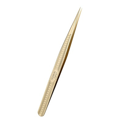 Pensete - Pensetă profesională tip L Glamura Lashes pentru volum, culoare argintie, vârf calibrat.
