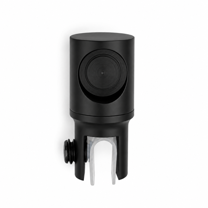 Conector bară-sticlă BSC001 pentru bară Ø19 mm - Argintiu cromat [2]