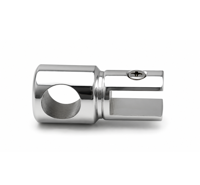 Conector cu trecere BST001 pentru bară stabilizatoare Ø19 mm - Argintiu cromat [2]