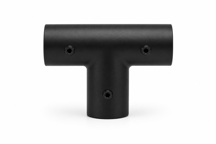 Conector în T T001 pentru bară stabilizatoare Ø19 mm - Argintiu cromat [3]