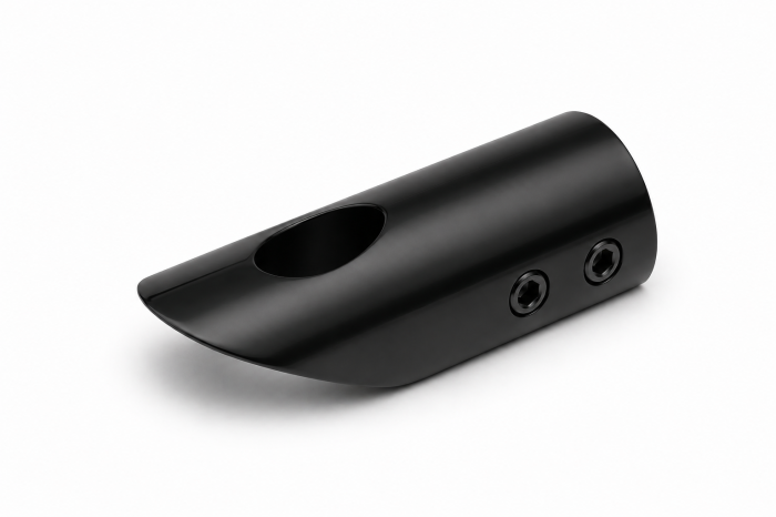 Conector perete la 45° BZ002 pentru bară stabilizatoare Ø19 mm - Argintiu cromat [2]