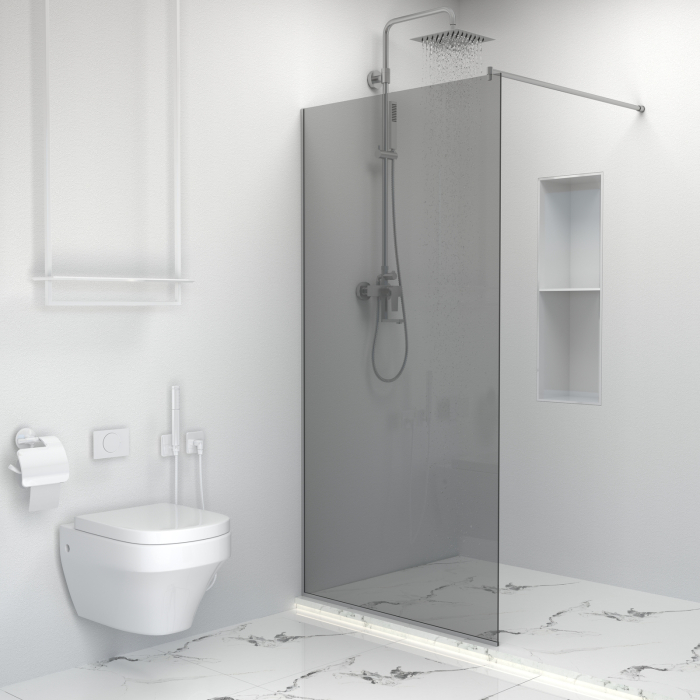 Paravan Dus 50cm, 6mm, Sticla Clara, Accesorii Argintiu [17]