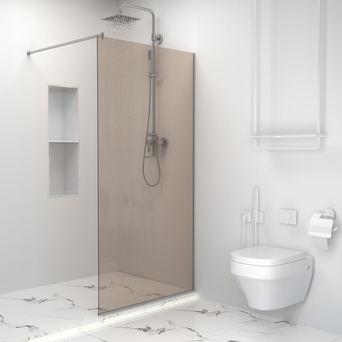 Paravan Dus 50cm, 6mm, Sticla Clara, Accesorii Argintiu [2]