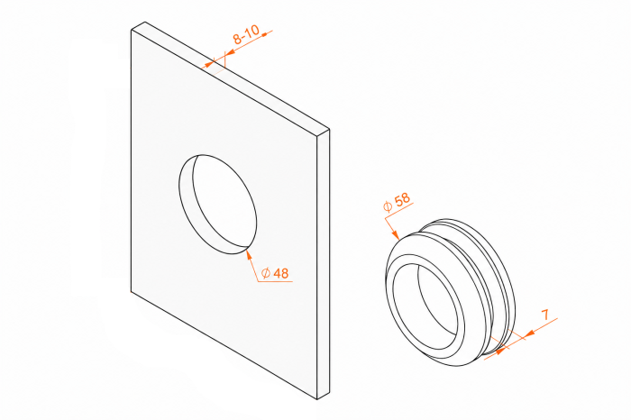 Sistem glisant GLD001 pentru cabină de duș, sticlă 8-10 mm - Argintiu cromat [4]