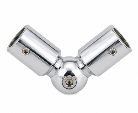 Articulație reglabilă ART001 pentru bară stabilizatoare Ø19 mm - Argintiu cromat [1]
