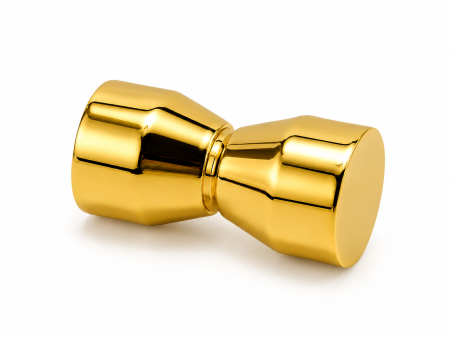 ACCESORII - Buton dublu BUT001 pentru ușă de cabină de duș - Argintiu cromat