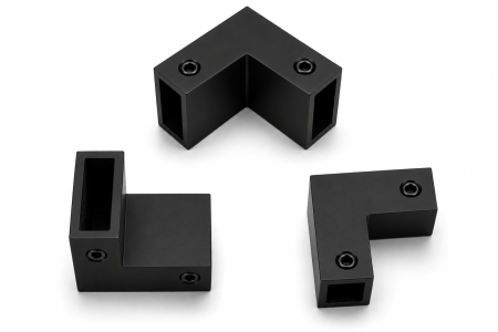 Colțar 90° pentru sistem glisant, profil 30 × 10 mm - Argintiu cromat [1]