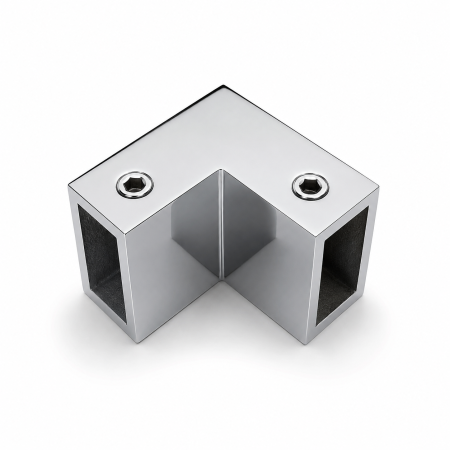 ACCESORII - Colțar 90° pentru sistem glisant, profil 30 × 10 mm - Argintiu cromat
