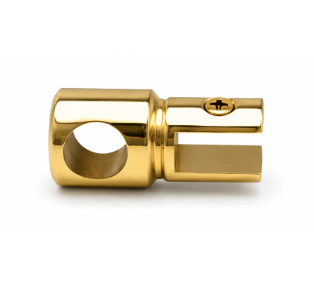 Conector cu trecere BST001 pentru bară stabilizatoare Ø19 mm - Auriu lucios [3]