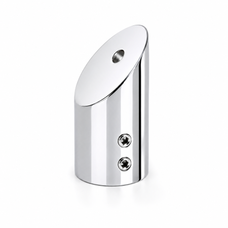 ACCESORII - Conector perete la 45° BZ002 pentru bară stabilizatoare Ø19 mm - Argintiu cromat