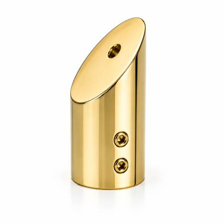 ACCESORII - Conector perete la 45° BZ002 pentru bară stabilizatoare Ø19 mm - Argintiu cromat