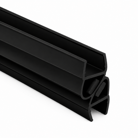 ACCESORII - Garnitură magnetică GRMG-001 pentru sticlă, 90°/180°, 2000 mm - Transparent ultraclar