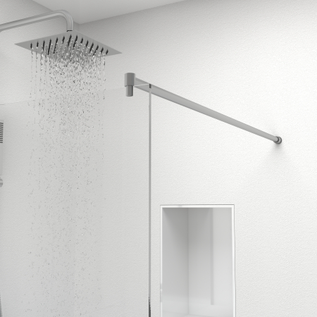 Paravan Dus 50cm, 6mm, Sticla Clara, Accesorii Argintiu [5]