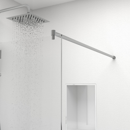 Paravan Dus 50cm, 6mm, Sticla Clara, Accesorii Argintiu, Model Sablat M1 [2]