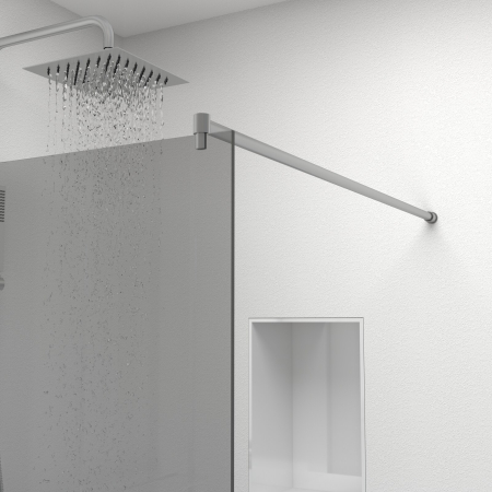 Paravan Dus 50cm, 6mm, Sticla Clara, Accesorii Argintiu, Model Sablat M1 [2]