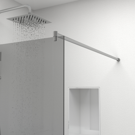 Paravan Dus 55cm, 6mm, Sticla Clara, Accesorii Argintiu [1]