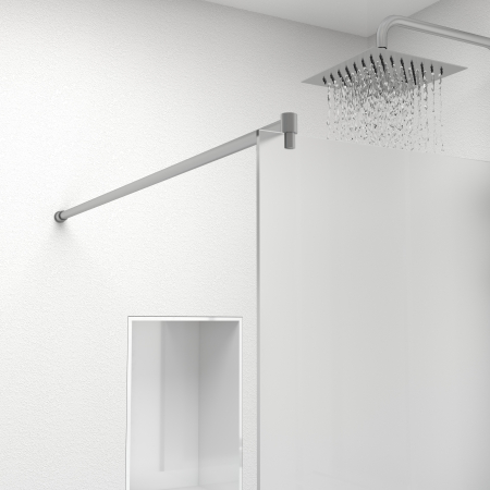 Paravan Dus 55cm, 6mm, Sticla Clara, Accesorii Argintiu [4]