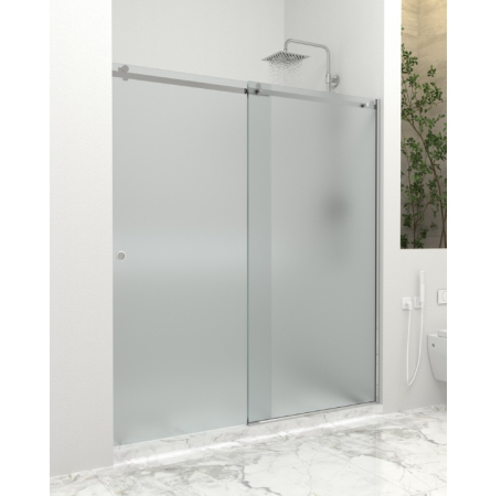 Paravan dus cu usa culisanta, 120-130 x 200 cm, 6mm, Clară, Gold [5]