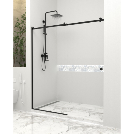 PARAVANE CU UȘĂ CULISANTĂ - Paravan dus cu usa culisanta, 120-130 x 200 cm, 6mm, Clară, Gold
