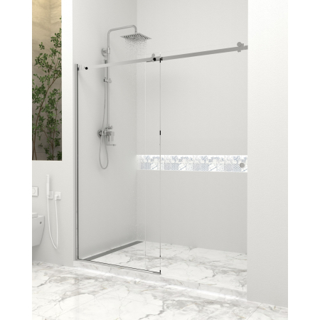 PARAVANE CU UȘĂ CULISANTĂ - Paravan dus cu usa culisanta, 120-130 x 200 cm, 6mm, Clară, Gold