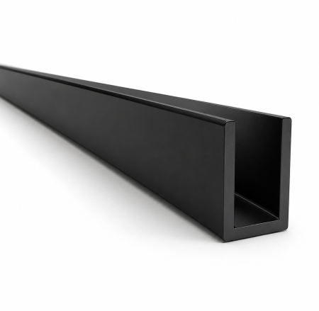 ACCESORII - Profil U din aluminiu PSS001 pentru sticlă 6-10 mm - Argintiu cromat