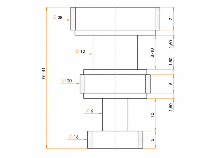 Sistem glisant GLD001 pentru cabină de duș, sticlă 8-10 mm - Argintiu cromat [6]