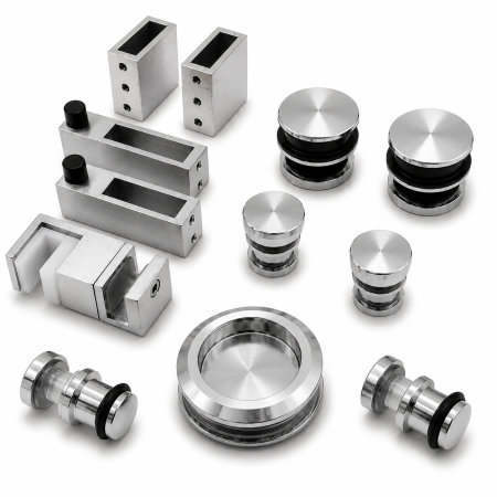 ACCESORII - Sistem glisant GLD001 pentru cabină de duș, sticlă 8-10 mm - Argintiu cromat