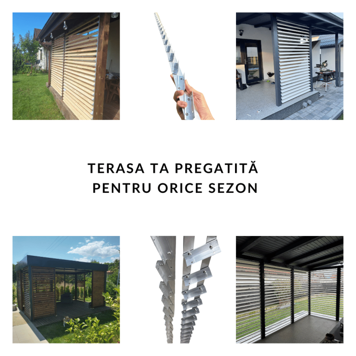 Glisiere din aluminiu pentru terase si foisoare [2]