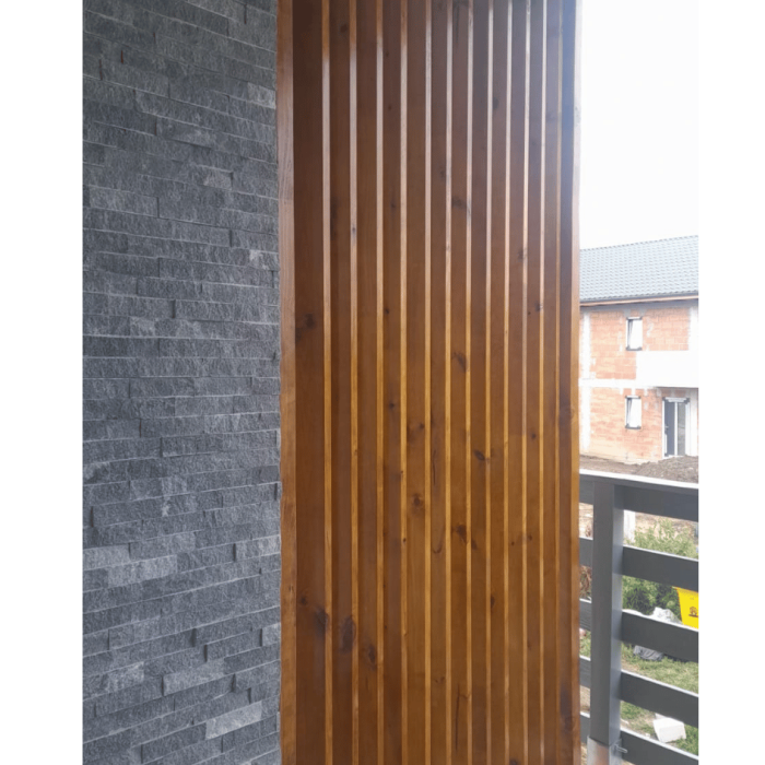Lamele metalice pentru Glisiere din aluminiu pentru terase si foisoare - pentru montaj vertical cu lamele metalice - inchidere la drept [7]