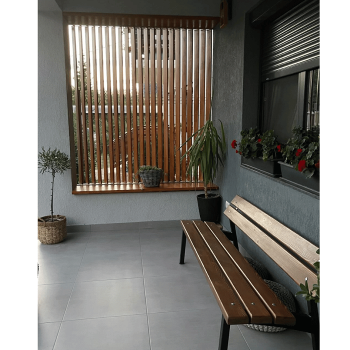 Lamele metalice pentru Glisiere din aluminiu pentru terase si foisoare - pentru montaj vertical cu lamele metalice - inchidere la drept [6]