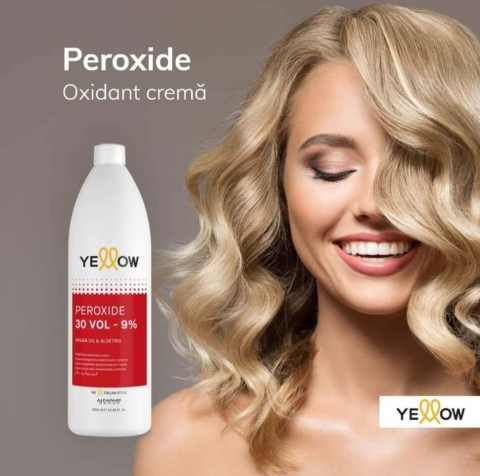 Păr și coafură - Vopsea permanentă de păr Yellow Professional Color, cu ulei de argan și Aloetrix, 100 ml