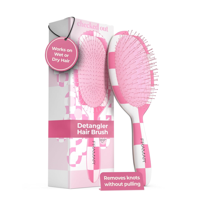 Framar Detangle Brush - Checked Out Pink [3]