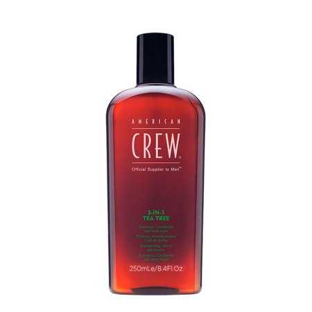 Ingrijire păr și corp - American Crew 3 in 1 Tea Tree Shampoo 250 ml