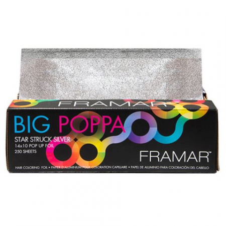 Folii pentru decolorare - Big Poppa Pop Ups Silver 250 sheets