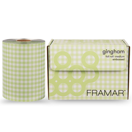 Folii pentru decolorare - Embossed Roll Medium Gingham Green 98m