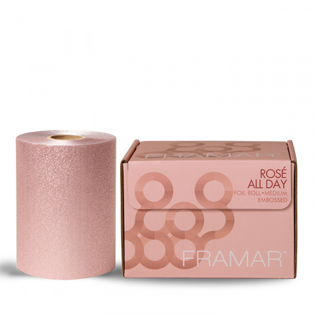 Folii pentru decolorare - Embossed Roll Medium Rose Gold 98m