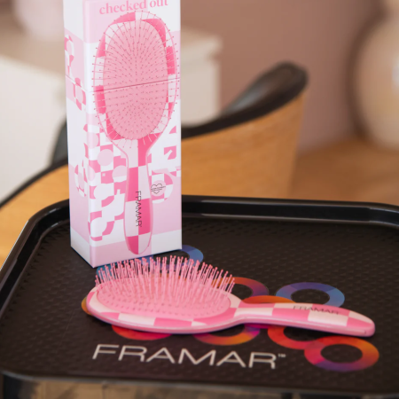 Framar Detangle Brush - Checked Out Pink [3]