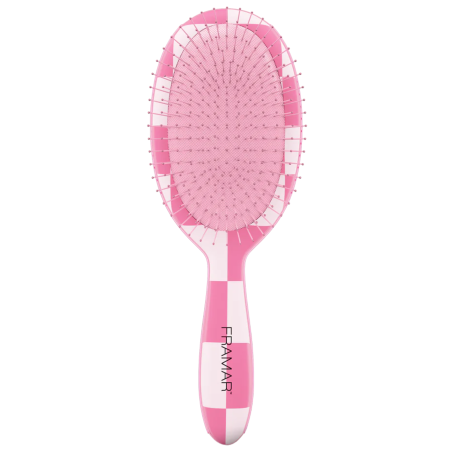 Perii și piepteni - Framar Detangle Brush - Checked Out Pink