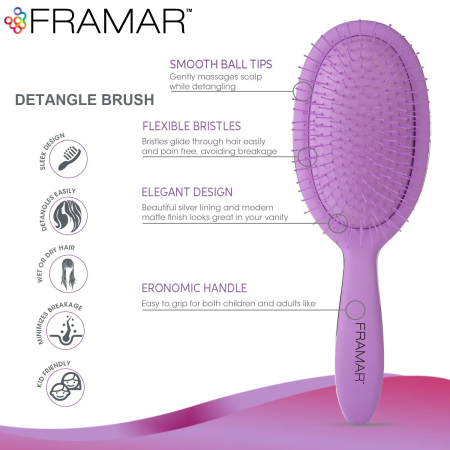 Framar Detangle Brush - Purple Reign [6]