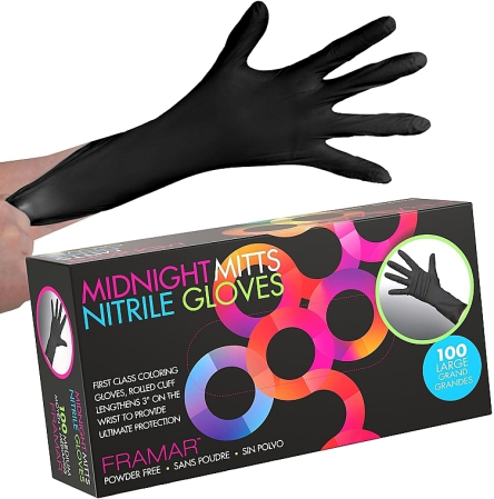 FRAMAR - Framar Gloves - Midnight Mitts Nitrile Large 100buc.