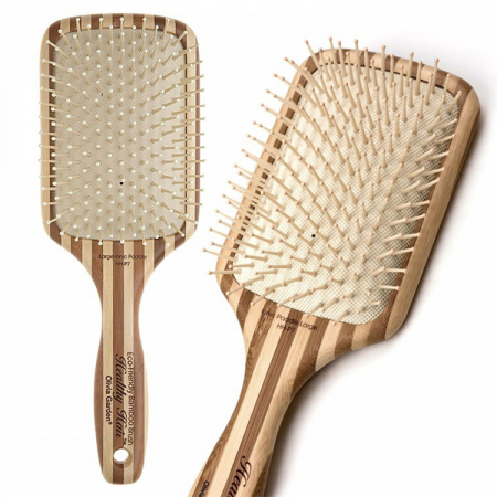 Healthy Hair Eco-Friendly Bamboo Ionic Paddle Hair Brush [1]