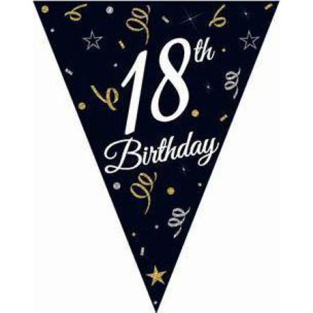 Articole de petrecere - Ghirlanda de stegulete din hartie 18 ani 270cm