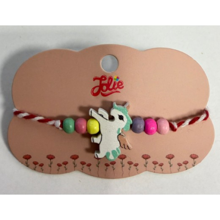 Martisor Bratara Multicolora - Martisor Bratara Multicolora pentru Copii, din Lemn si Textil, Model 16