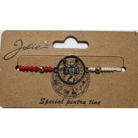 Martisoare - Martisor bratara zodiac, Jolie, 5x9 cm, Scorpion