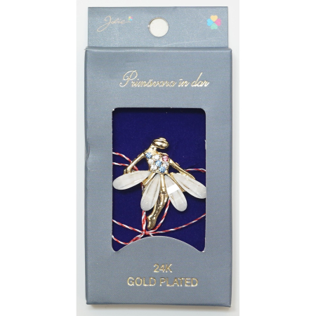 Martisor Brosa Placata cu Aur 24K - Martisor Brosa Placata cu Aur 24K, Dimensiune Brosa Aprox 2- 3 cm, Model 4