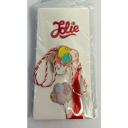 Martisor Brosa Copii - Martisor pentru copii, Brosa, Material Metal, Ambalaj Carton cu Design, Deimensiune Brosa Aproximativ 2 x 2 cm, Multicolor, Model 49