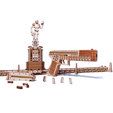 Seturi de jucarii - Puzzle 3D mecanic din lemn poligon de tragere